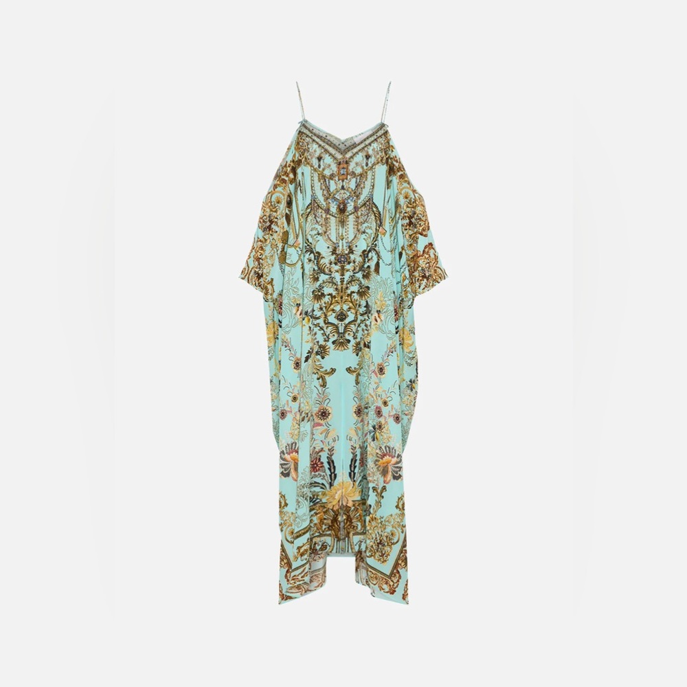 Camilla Shoestring Strap Kaftan Maxi Dress Adieu Yesterday OS One Size